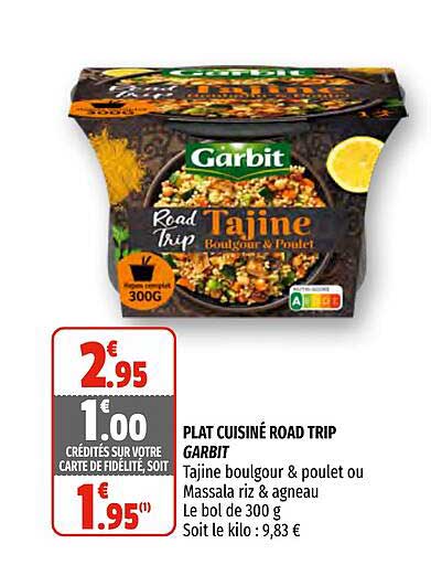 plat cuisiné road trip garbit