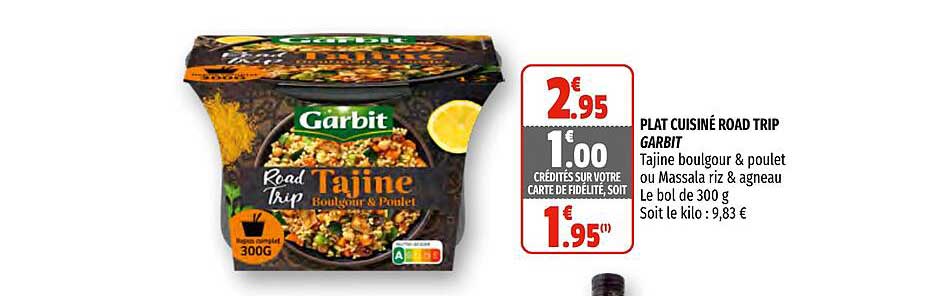 plat cuisiné road trip garbit