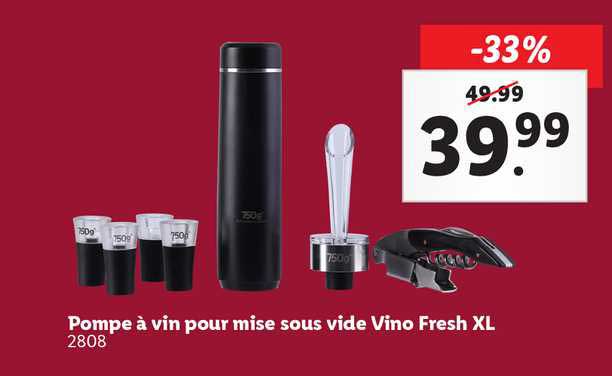 pompe à vin pour mise sous vide vino fresh xl
