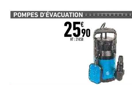 pompes d'évacuation