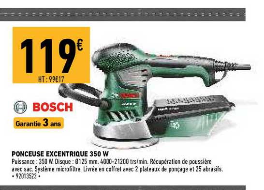 ponceuse excentrique 350 w bosch
