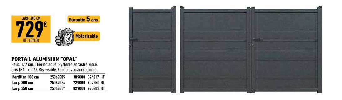 portail aluminium "opal"