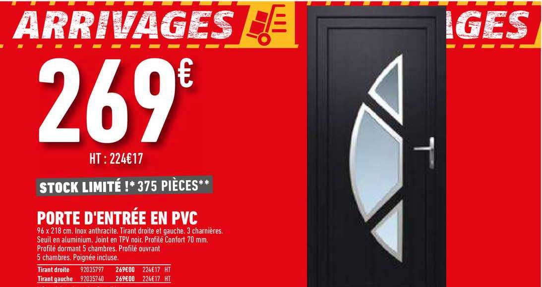 porte d'entrée en pvc