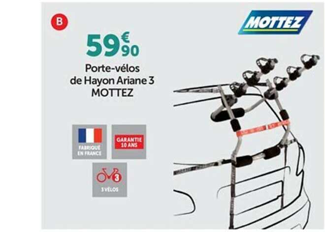 porte-vélos de hayon ariane 3 mottez