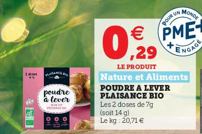 poudre à lever plaisance bio nature et aliments