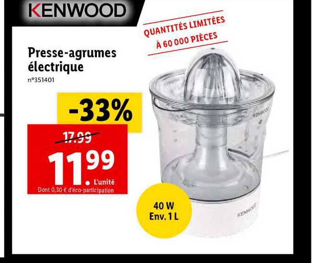 presse-agrumes électrique kenwood