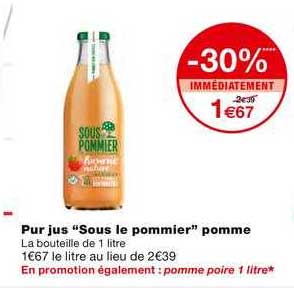 pur jus "sous le pommier" pomme