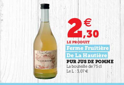 pur jus de pomme ferme fruitière de la hautière