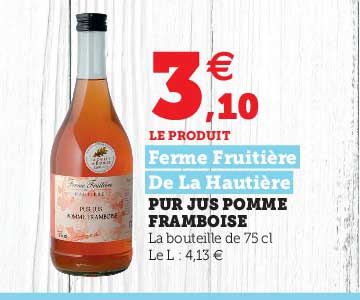 pur jus pomme framboise ferme fruitière de la hautière