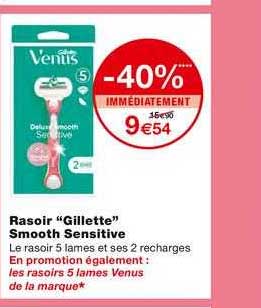 rasoir "gillette" smooth sensitive