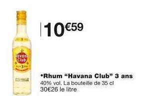 Rhum "havana Club" 3 Ans
