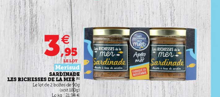 sardinade les richesses de la mer merisud