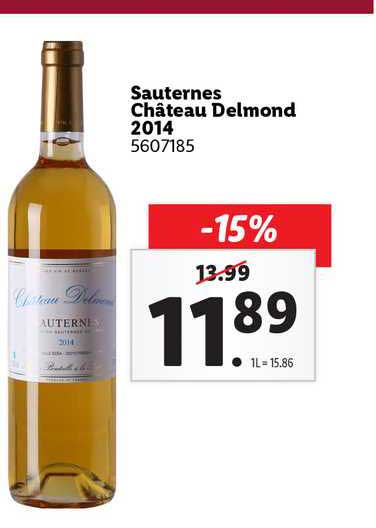 sauternes château delmond 2014