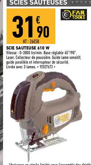 scie sauteuse 610 w far tools