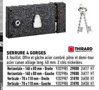 serrure 4 gorges thirard