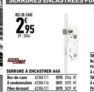 serrure à encastrer a40 go-on!