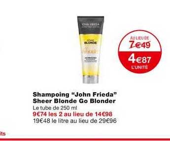 shampoing "john frieda" sheer blonde go blonder