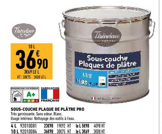 sous-couche plaque de plâtre pro théodore