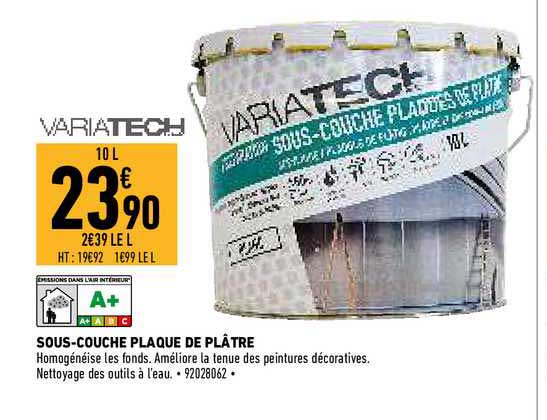 sous-couche plaque de plâtre