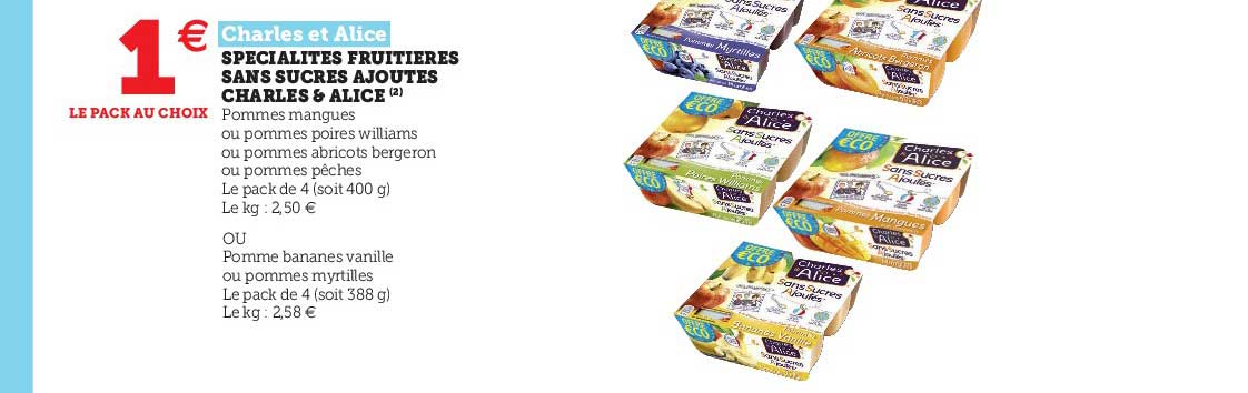 spécialités fruitières sans sucre ajoutés charles & alice