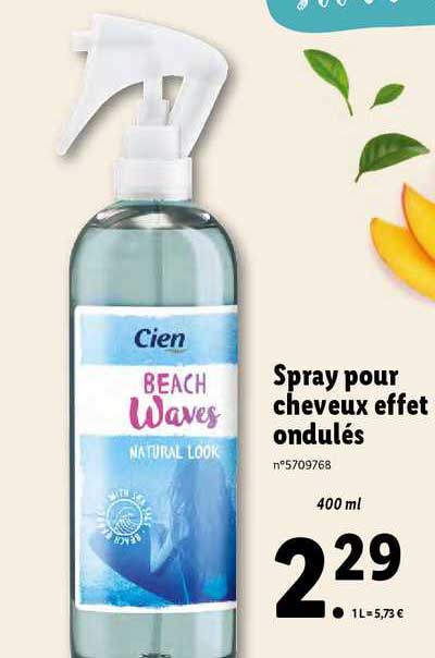 spray pour cheveux effet ondulé cien