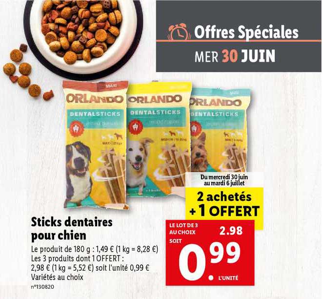 sticks dentaires pour chien