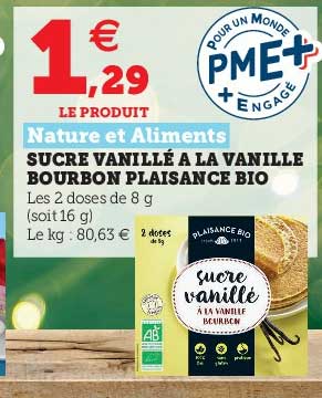 sucre vanillé à la vanille bourbon plaisance bio nature et aliments