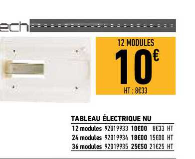 Tableau électrique Nu