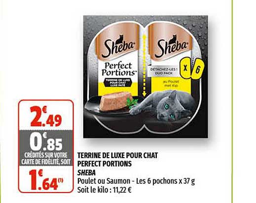 Terrine De Luxe Pour Chat Perfect Portions Sheba