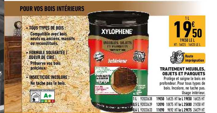 traitement meubles, objets et parquets xylophène