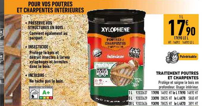 traitement poutres et charpentes xylophène