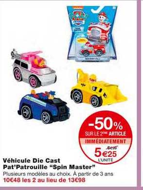 véhicule die cast pat'patrouille "spin master"