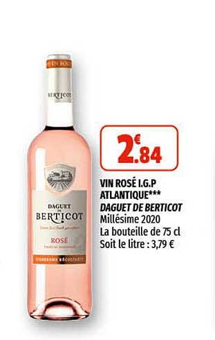 vin rosé i.g.p. atlantique daguet de berticot