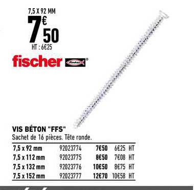 vis béton "ffs" fischer