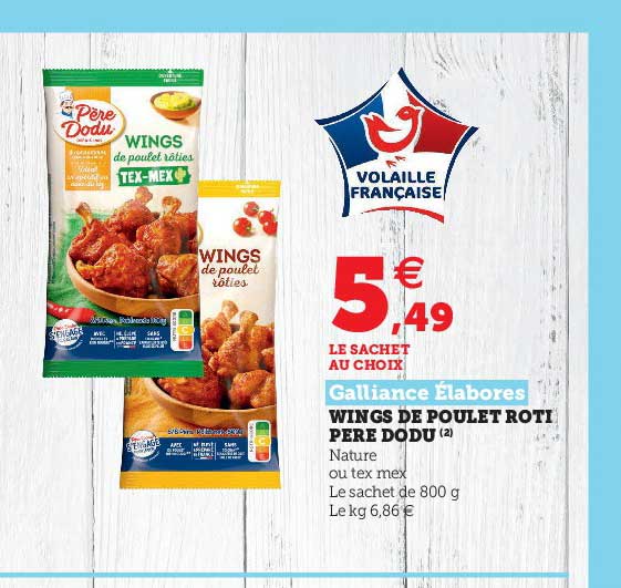 wings de poulet rôti père dodu galliance élabores