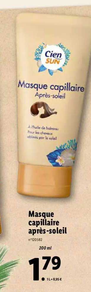 masque capillaire après-soleil