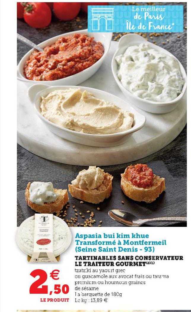 tartinables sans conservateur le traiteur gourmet