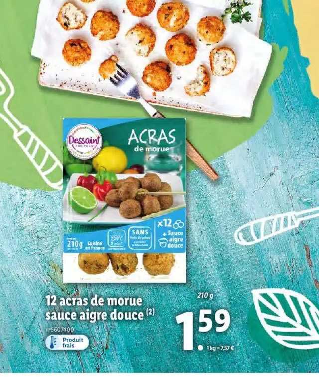 12 acras de morue sauce aigre douce