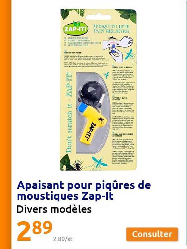 apaisant pour piqûres de moustiques zap-it