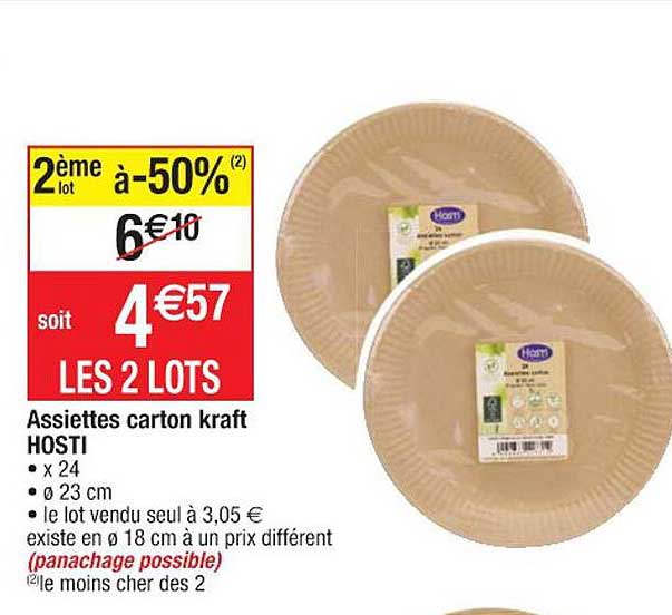 assiettes carton kraft hosti