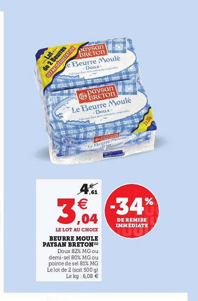 beurre moulé paysan breton