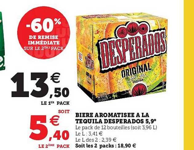 bière aromatisée à la tequila desperados 5,9°
