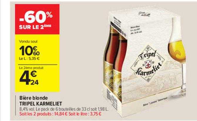 Bière Blonde Tripel Karmeliet