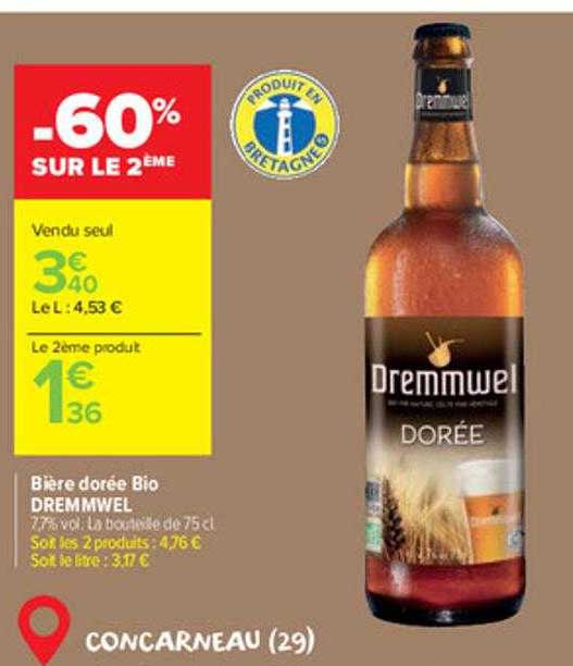 bière dorée bio dremmwel