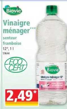 biovie vinaigre ménager senteur framboise