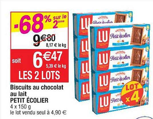 Biscuits Au Chocolat Au Lait Petit écolier