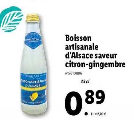 boisson artisanale d'alsace saveur citron-gingembre