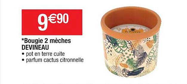 bougie 2 mèches devineau