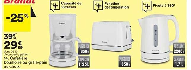 Cafetière Bouilloire Ou Grille-pain Au Choix