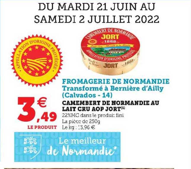 Camembert De Normandie Au Lait Cru Aop Jort